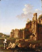 Jan van Haensbergen Landscape with bathing women painting